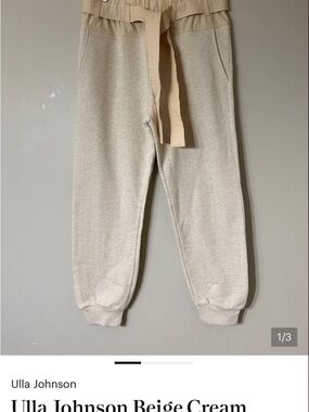 Ulla Johnson Cream Beige Jogger Pants